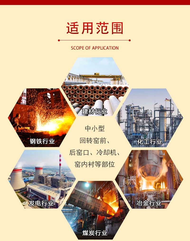 钢纤维增强耐磨高铝砖适用范围