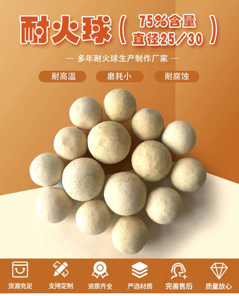 耐火球(75%含量直径25/30)