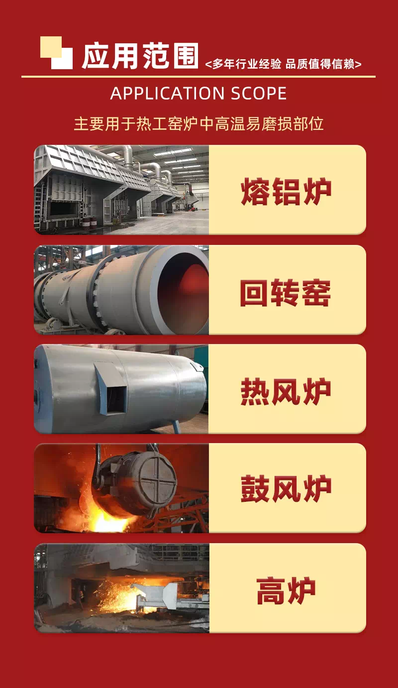防渗浇注料应用范围