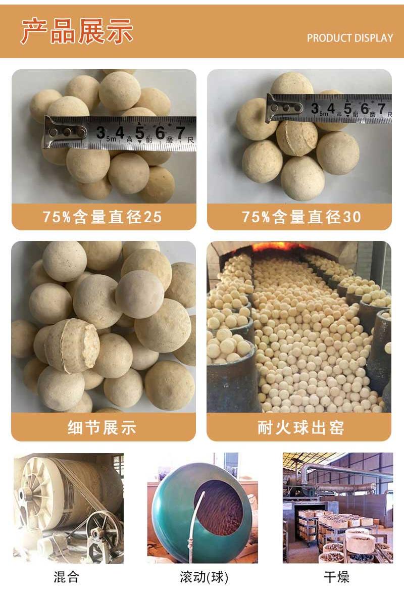 耐火球(75%含量直径25/30)万彩网